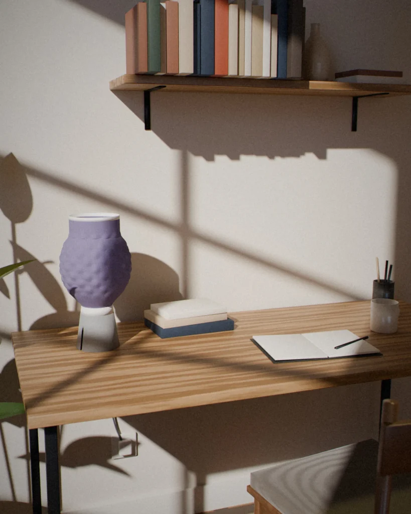 Awa in a furnished room by daylight