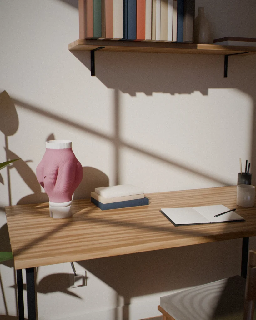 Chōchin in a furnished room by daylight