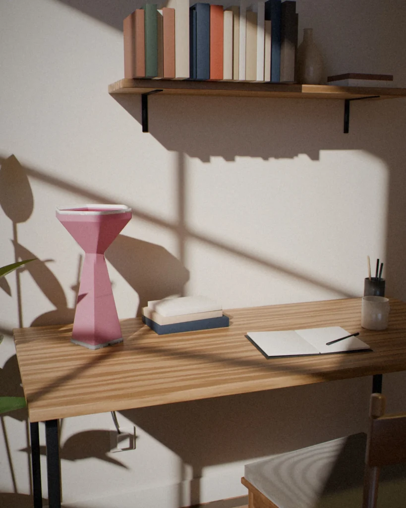 Flare in a furnished room by daylight