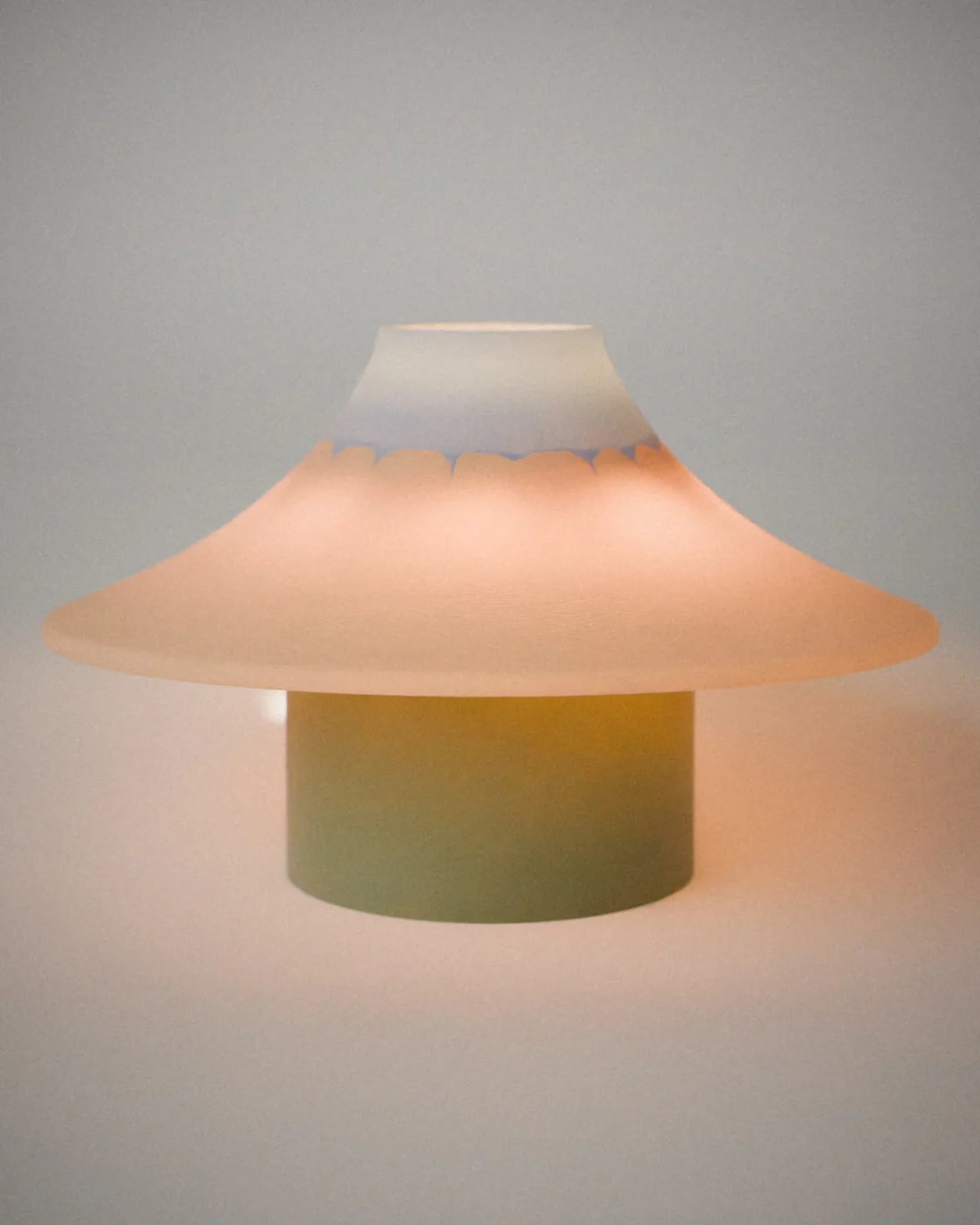 Fuji cordless lamp, on a plain grey backdrop