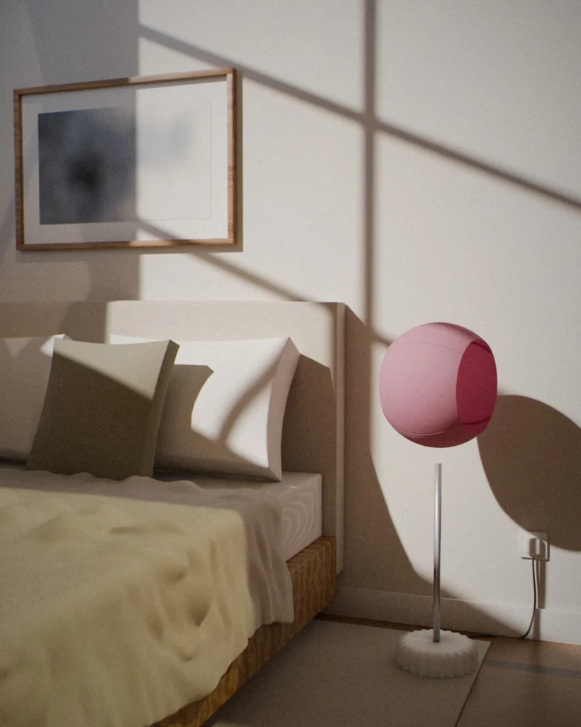 Kabuto in a furnished room by daylight