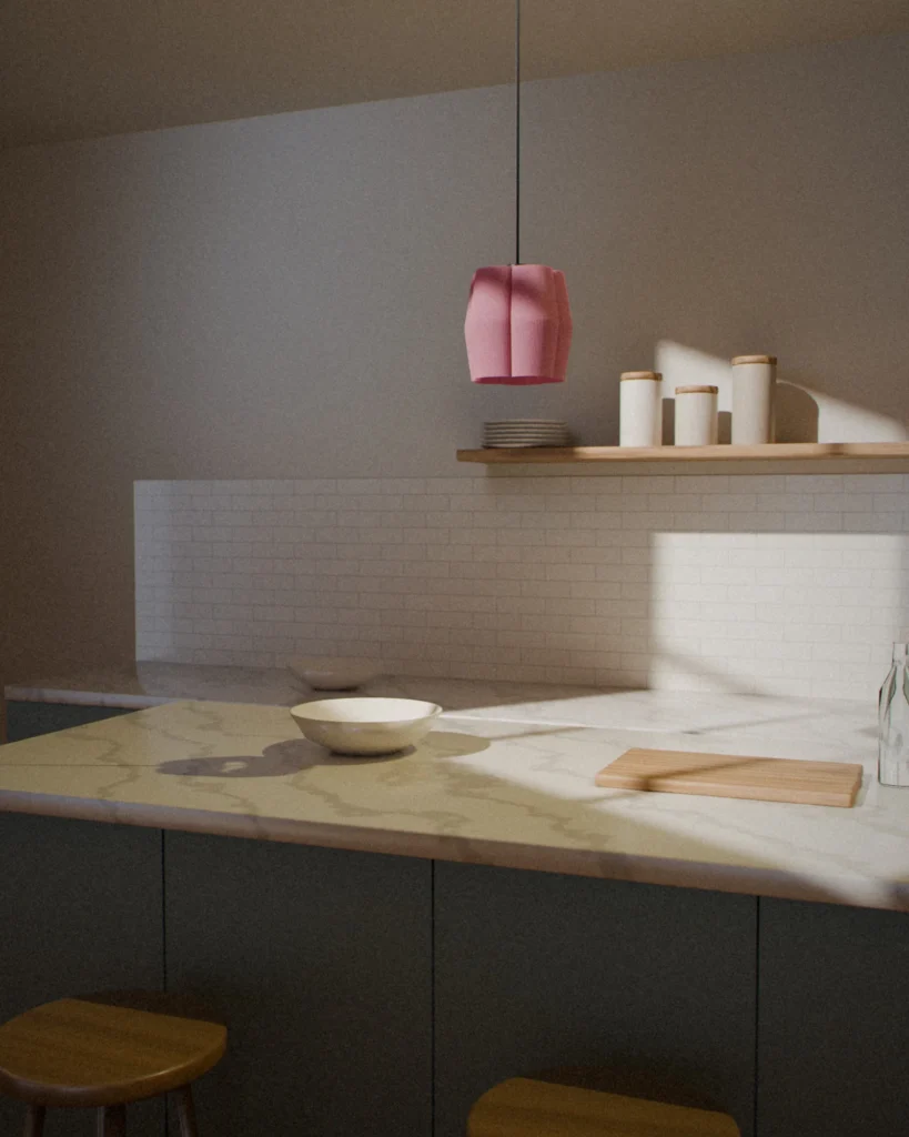 Kikyō in a furnished room by daylight