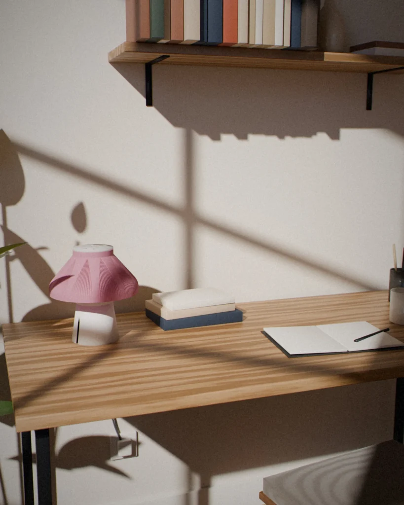 Petal in a furnished room by daylight