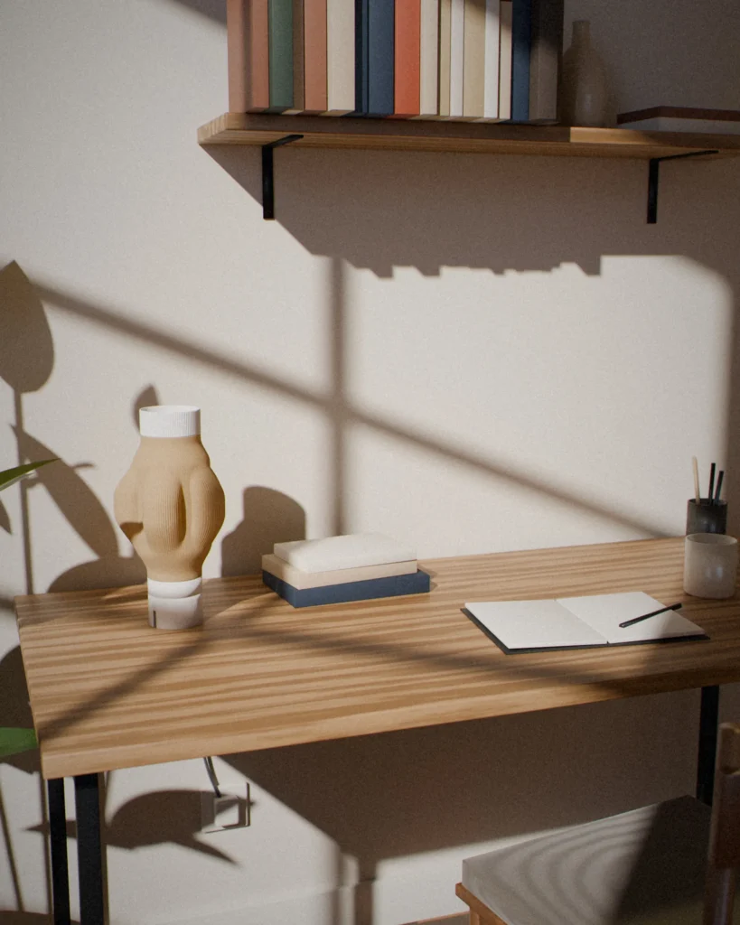 Lobe in a furnished room by daylight