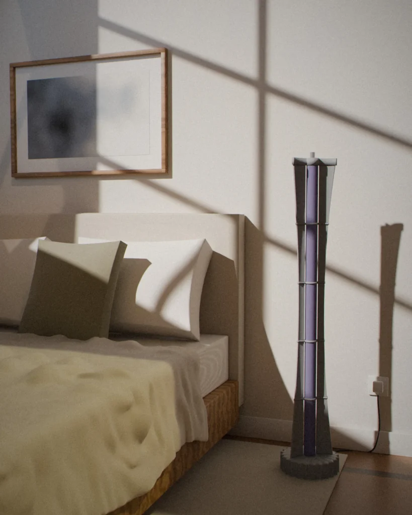 Slot in a furnished room by daylight