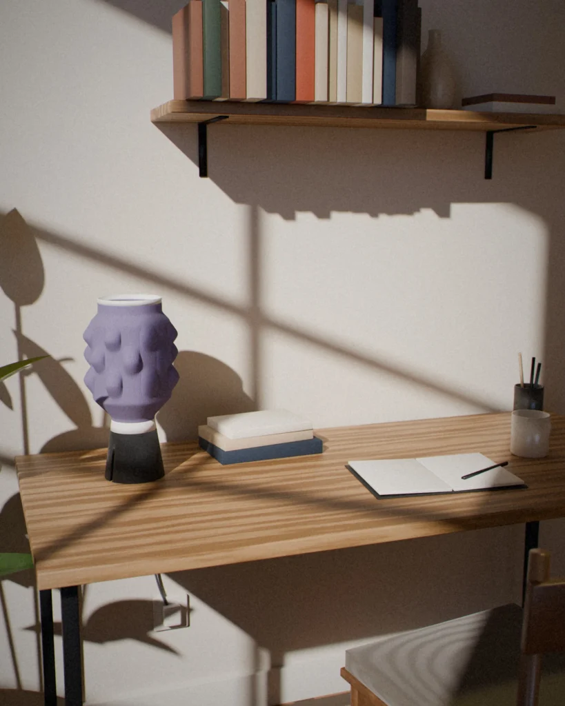 Uroko in a furnished room by daylight