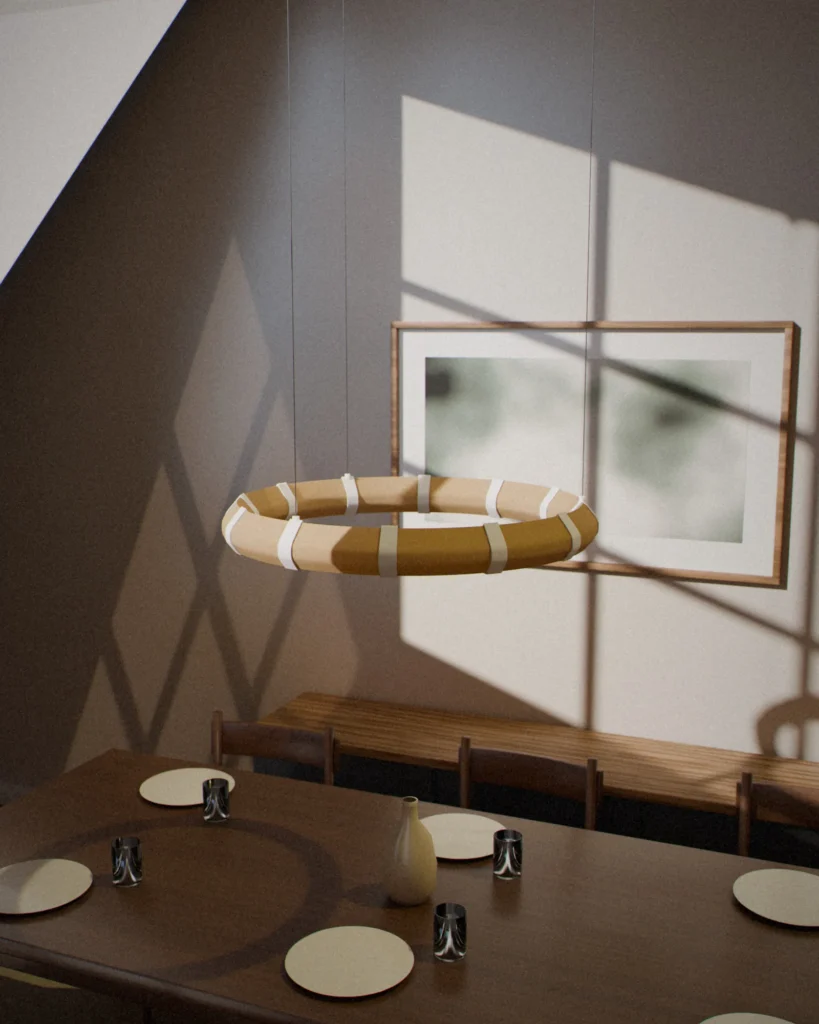 Wa in a furnished room by daylight